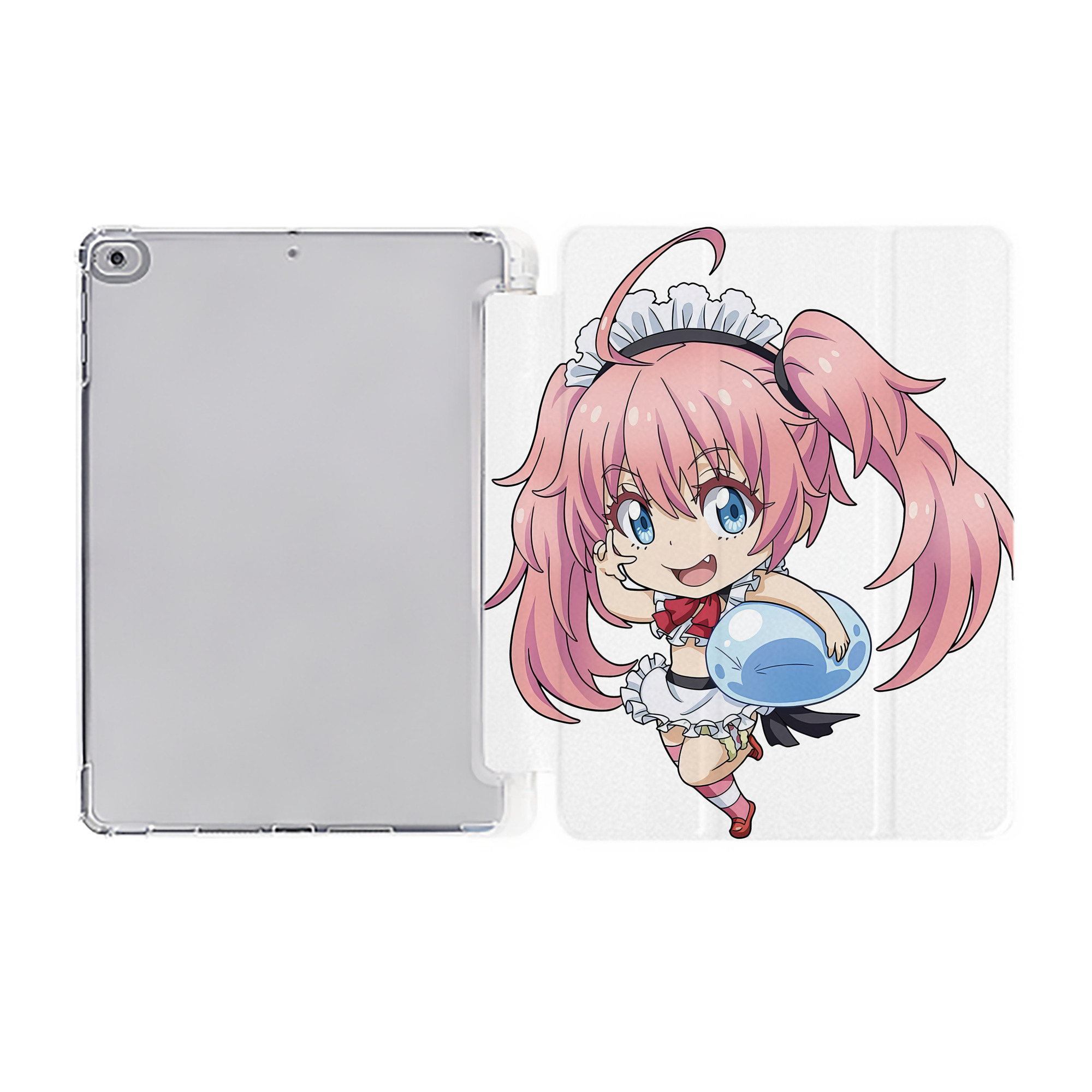 （画像用） 転スラ Regarding Reincarnated to Slime IPad ケース ペン収納付き 三つ折りスタンド PUレザー×シリコン 対応機種9.5/10.5/10.9インチ